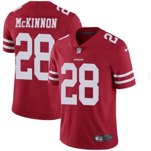 Men San Francisco 49ers 28 Jerick McKinnon Nike Red Limited Player NFL Jersey